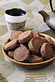 Chocolate cookies to serve with tea