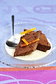 Chocolate marquise with candied orange