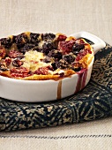 Baked berry pudding