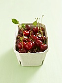 Fresh cherries in cardboard punnet