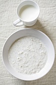 Porridge und Milch