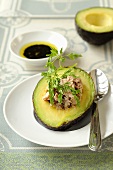 Avocado stuffed with tuna