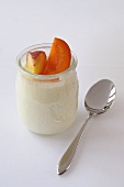 Natural yoghurt with peach and apricot
