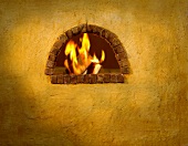 An open wood-fired oven