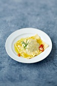 Ravioli with a goat's cheese and spinach filling