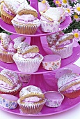 Butterfly buns on tiered stand (UK)