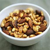Small bowl of roasted nuts