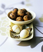 Chinese marbled quails' eggs (Marbled tea eggs)