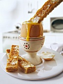 Boiled egg with toast soldiers