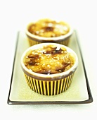 Rice dessert with caramel (made from cooked rice pudding)