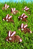 Sponge Easter Bunnies in grass