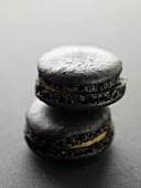 Liquorice macarons (Small French cakes)