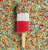 An ice lolly in hundreds and thousands (full-frame)