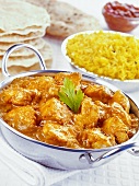 Chicken tikka masala with saffron rice (India)