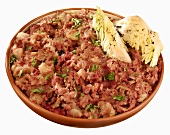 Corned beef in a dish