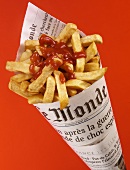 Chips in French newspaper