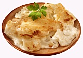 Potato gratin on a plate