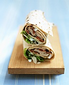 Hähnchen-Speck-Wraps