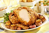 Roast turkey with accompaniments