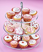 Cupcakes on tiered stand
