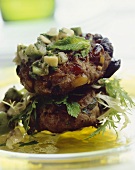 Mediterranean lamb burger