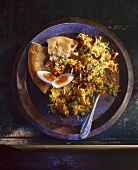 Vegetarian biryani (spicy Indian rice dish)