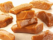 Several pieces of toffee
