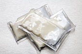 Coconut milk in plastic sachets