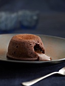 Chocolate pudding with soft centre