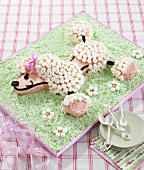 Marshmallow cake (poodle) for a children's party
