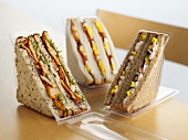 Assorted sandwiches to take away