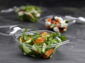 Salads in plastic containers to take away