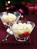 Trifles in glass bowls (Christmas)