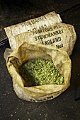 Hops in a sack