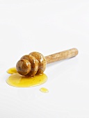 Honey dipper with honey