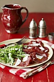 Bresaola with rocket and parmesan