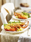 Stuffed lobster for Christmas