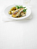 Chicken breast with potatoes and beans