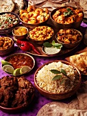 Various dishes from India