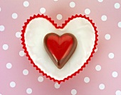 Heart-shaped fairy cake from above