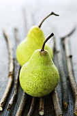 Two pears on twigs