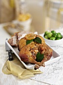 Stuffed chicken for Christmas dinner