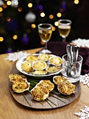 Scallops au gratin and mini fish pies for Christmas dinner
