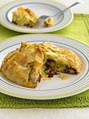 Puff pastry with leek and feta