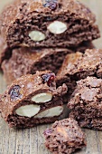Fruit bread with almonds and cranberries
