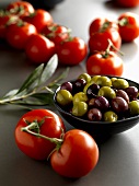 Tomatoes and olives