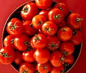 Tomaten in einer Schale (Aufsicht)
