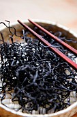 Hiziki, Dry seaweed, natural healthy sea food ingredients