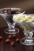 Roasted chocolate-covered nuts
