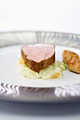 Poached prime boiled veal and fried veal sweetbreads